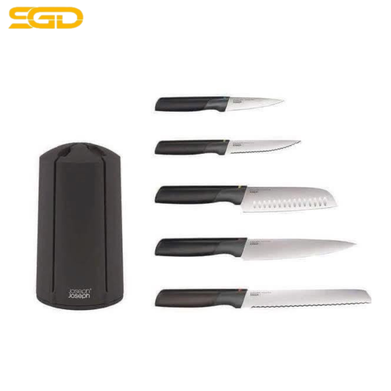 Bộ dao Joseph Elevate Carrousel 5 món – Thiết kế xoay 360°, lưỡi thép siêu bén, an toàn – sang trọng cho mọi căn bếp - Ảnh 2