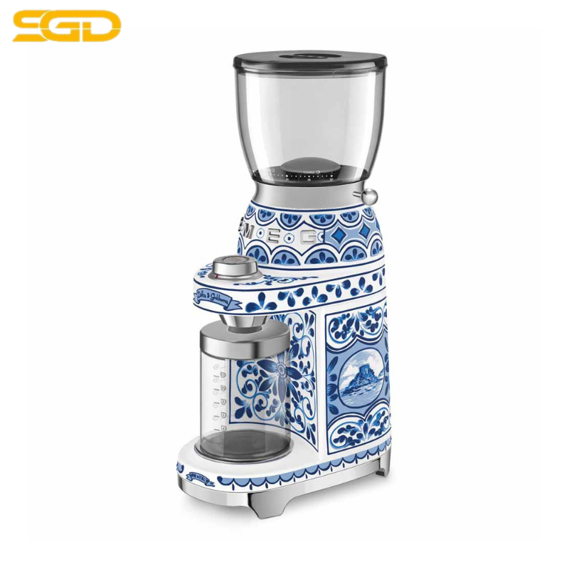Máy xay cà phê SMEG CGF01DGBEU – Họa tiết Dolce & Gabbana Xanh Gốm | Tinh xảo – Đẳng cấp – Chuẩn Barista tại nhà - Ảnh 2