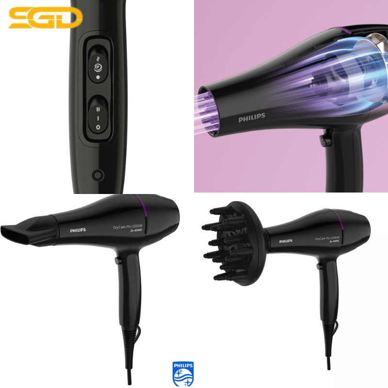 Máy Sấy Tóc Philips BHD274/00 – Công Nghệ ThermoShield Bảo Vệ Tóc, Sấy Nhanh Gấp 2 Lần - Ảnh 3