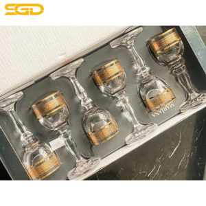 Bộ 6 ly shot Rona 30ml mạ vàng thật 24K – Sang trọng, tinh xảo cho rượu mạnh