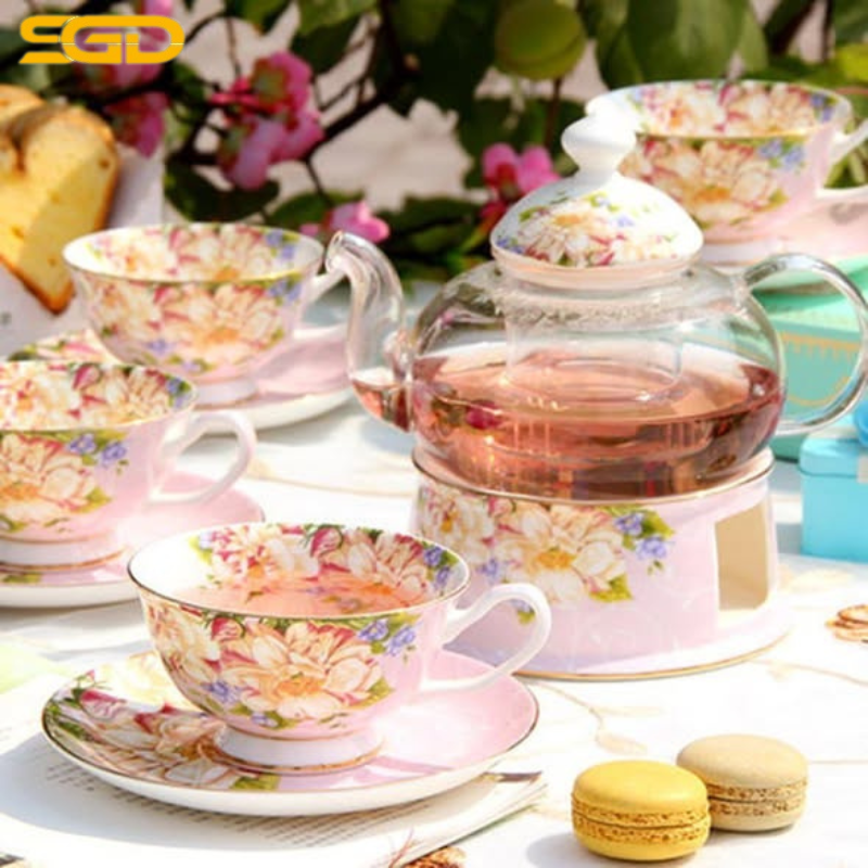Bộ ấm trà sứ xương Floris – Sang trọng & tinh tế, chuẩn phong cách châu Âu