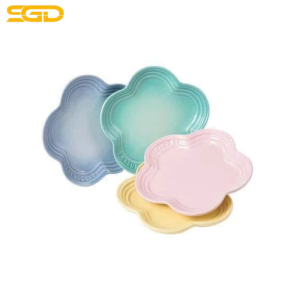 Set 4 Đĩa Hoa Le Creuset Màu Pastel Size 23cm Tinh Tế Chuẩn Châu Âu
