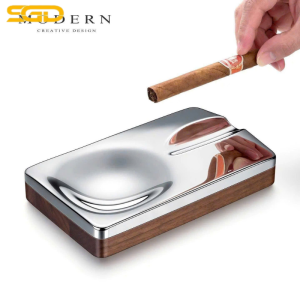 Gạt Tàn Gỗ Inox Modern Cao Cấp Thiết Kế Sang Trọng Tiện Dụng