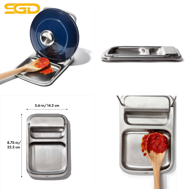 Giá Để Vung Nồi Và Dụng Cụ Nấu Ăn 2 In 1 OXO Cao Cấp - Ảnh 2