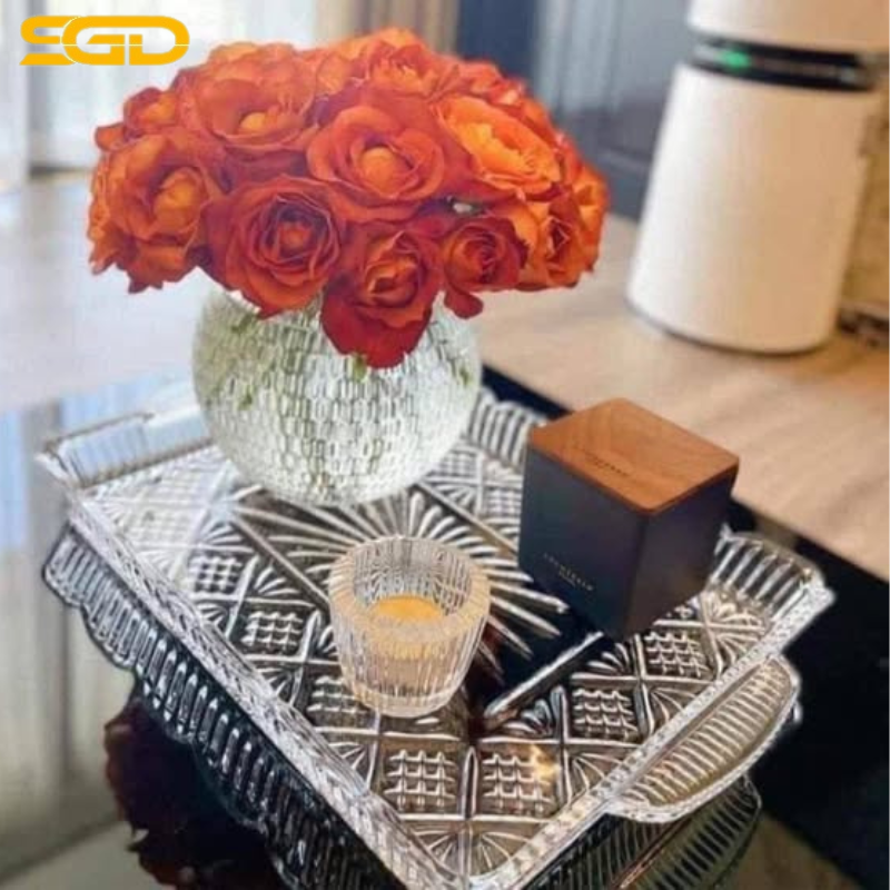 Khay Pha Lê Chữ Nhật Dublin Chính Hãng 28 x 35,5cm - Ảnh 2