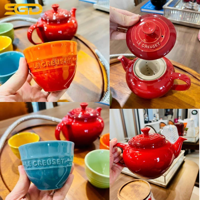 Bộ Ấm Chén Cầu Vồng 5 Món Le Creuset – Sắc màu rực rỡ cho những phút giây thưởng trà - Ảnh 2