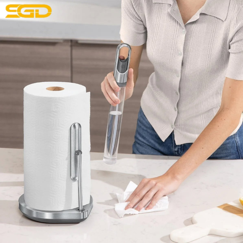 Dụng cụ để giấy bếp kèm bình xịt vệ sinh 2 trong 1 Simplehuman – Giải pháp làm sạch thông minh cho căn bếp hiện đại - Ảnh 3