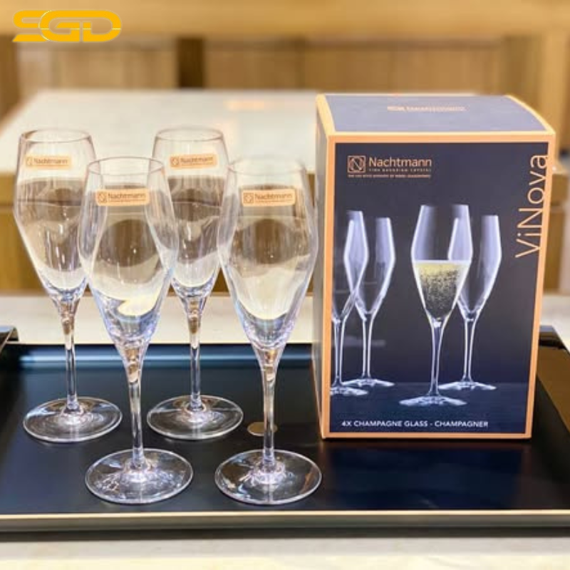 Set 4 ly champagne Nachtmann ViNova 98075 pha lê cao cấp 280ml sang trọng - Ảnh 2