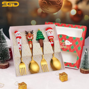 Bộ 4 Chiếc Thìa Nĩa Giáng Sinh Acewen – Điểm nhấn đáng yêu cho bàn tiệc Noel