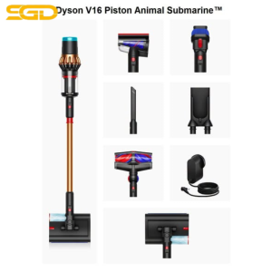 Máy hút bụi lau nhà Dyson V16 Piston Animal Submarine™ (Đen/Đồng) công nghệ hút mạnh 315AW và lau sàn thông minh