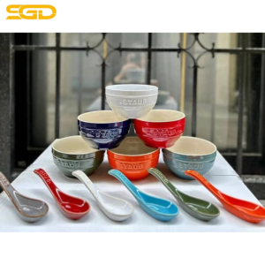 Set 6 bát ăn phở Staub 14cm cầu vồng gốm sứ Ceramic cao cấp