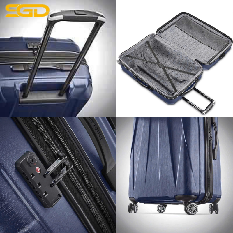 Vali Samsonite Centric 2 siêu nhẹ 20/24 inch vỏ Polycarbonate chống trầy, khóa TSA an toàn - Ảnh 4