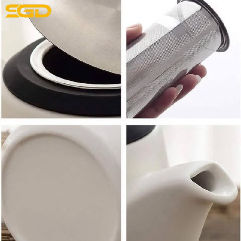 Ấm trà Tealyra Drago 950ml có lõi lọc màu trắng và xám pha trà tiện lợi - Ảnh 3