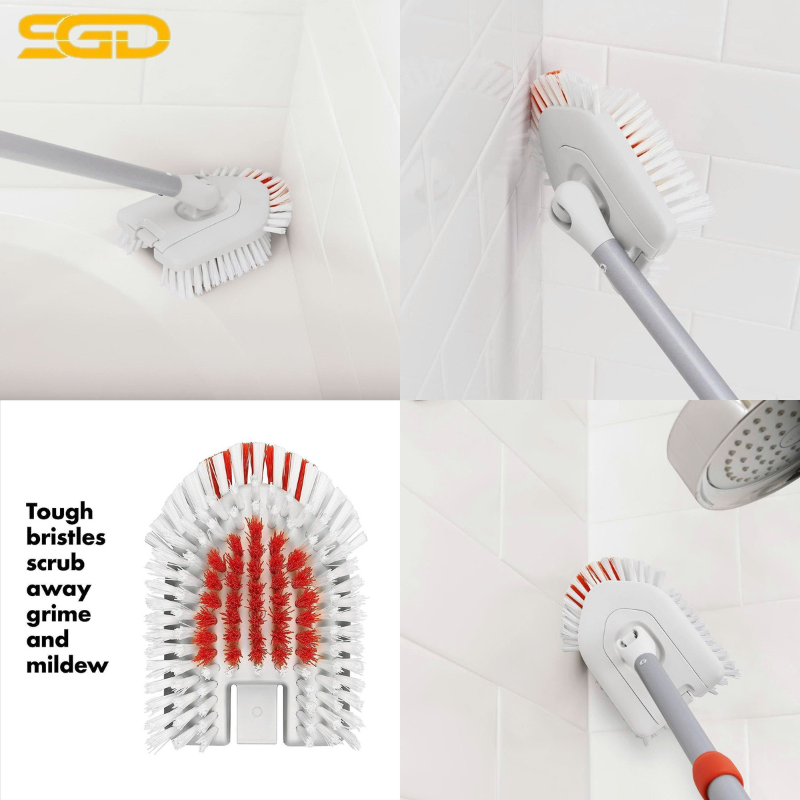 Chổi cọ bồn tắm & tường gạch nhà vệ sinh OXO Good Grips cán nối dài làm sạch mọi ngóc ngách - Ảnh 2