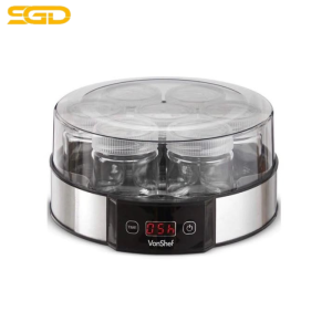 Máy làm sữa chua 7 hũ VonShef 7 x 180ml hẹn giờ điện tử tiện lợi