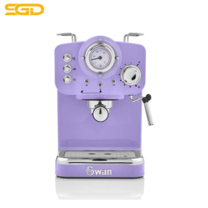 Máy pha cà phê Swan màu tím 1,2L áp suất 15 bar pha Espresso chuyên nghiệp