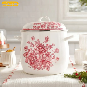 Nồi luộc gà nấu phở The Pioneer Woman Agatha 11,4L thép tráng men cao cấp