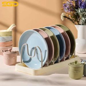 Set 6 đĩa Staub 22cm gốm sứ cao cấp chịu nhiệt thiết kế sang trọng