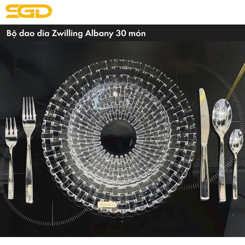 Set dao dĩa Zwilling Albany 30 món thép không gỉ 18/10 cao cấp sang trọng cho bàn ăn gia đình - Ảnh 2