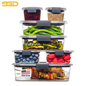 Sét hộp Tritan Rubbermaid Brilliance 14 món kín khí chống tràn, nhựa Tritan BPA Free cao cấp - Made in USA