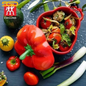 Thố sứ ớt chuông đỏ và vàng Staub phiên bản Limited gốm sứ cao cấp chịu nhiệt