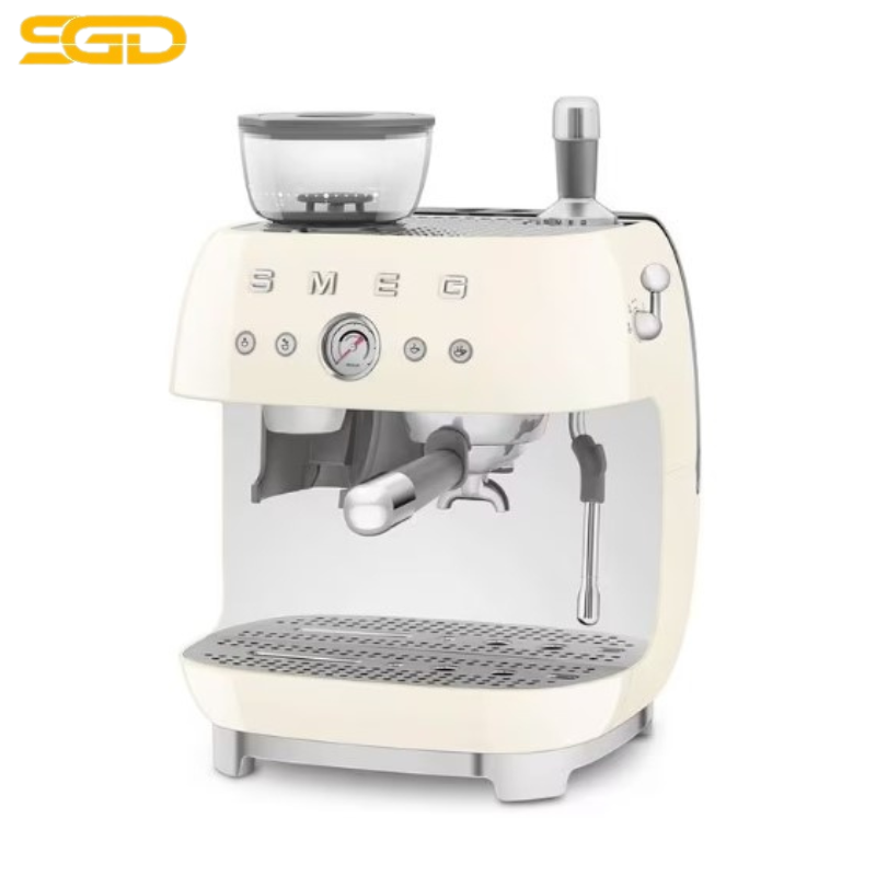 Máy pha cà phê SMEG EGF03CREU màu kem tích hợp cối xay 20 bar Double Thermoblock chuẩn Barista